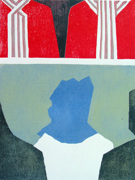 Im Gericht, 2003     22,5 x 30 cm